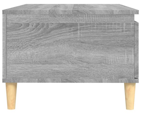 Szürke sonoma színű szerelt fa dohányzóasztal 90 x 50 x 36,5 cm