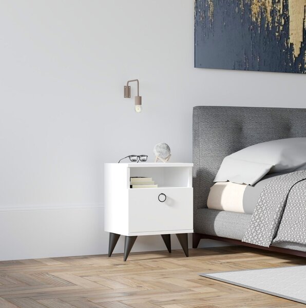 Hanah Home Barlo éjjeliszekrény, fehér