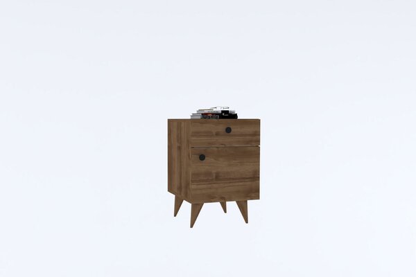 Hanah Home Nightstand Walnut Pila - Walnut