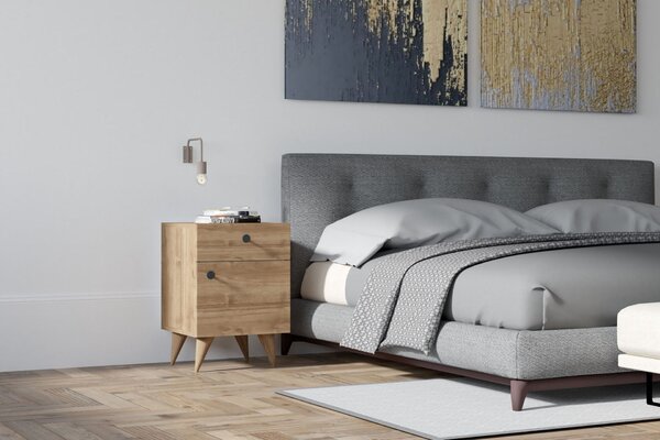 Hanah Home Nightstand Walnut Pila - Walnut