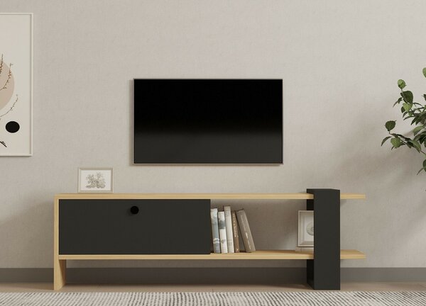 Hanah Home TV állvány antracit tölgy Yonca