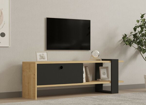Hanah Home TV állvány antracit tölgy Yonca