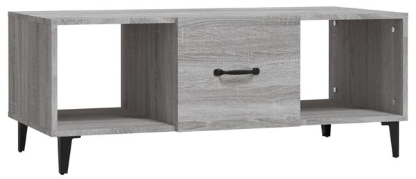 Szürke sonoma színű szerelt fa dohányzóasztal 102 x 50 x 40 cm