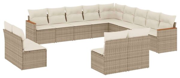 VidaXL Polyrattan Kerti Ülőgarnitúra - 13 részes - Bézs