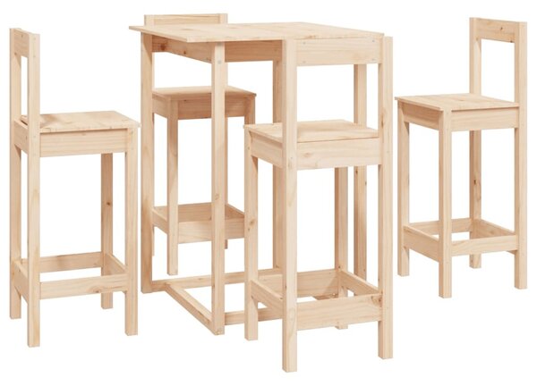 5 részes tömör fenyőfa bárszett