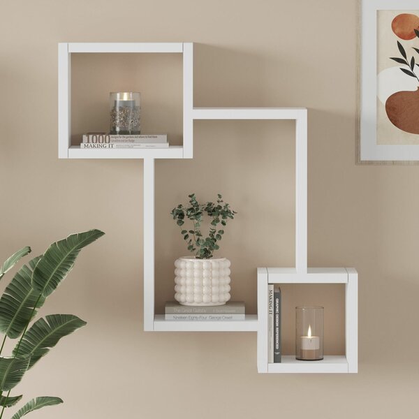 Hanah Home fali polc, fehér, Ars3-W