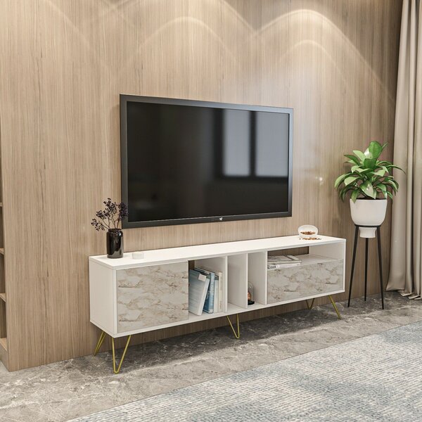 Hanah Home TV Stand Ephesus Gold Mistico (180) - Ephesus, Gold
