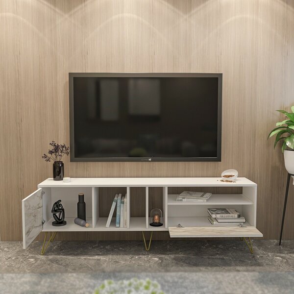 Hanah Home TV Stand Ephesus Gold Mistico (180) - Ephesus, Gold