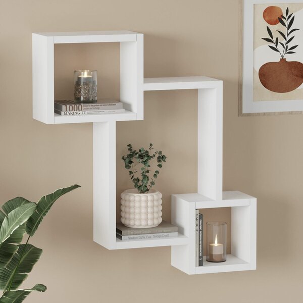 Hanah Home fali polc, fehér, Ars3-W