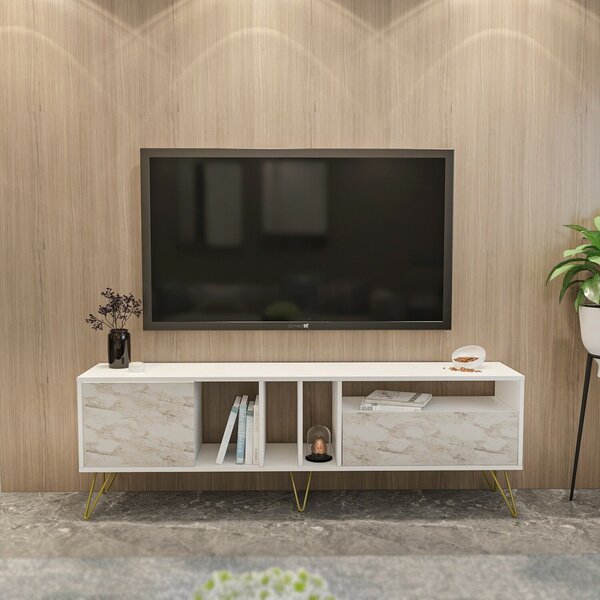 Hanah Home TV Stand Ephesus Gold Mistico (180) - Ephesus, Gold