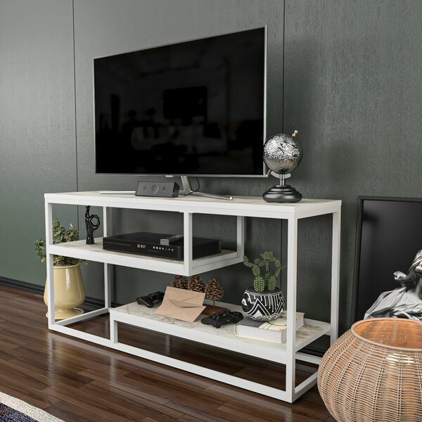 Hanah Home TV Stand Ephesus White Lorin - Ephesus, White