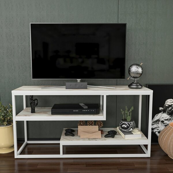 Hanah Home TV Stand Ephesus White Lorin - Ephesus, White