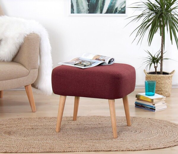 Atelier Del Sofa Puff Bordó Papagáj - Bordó