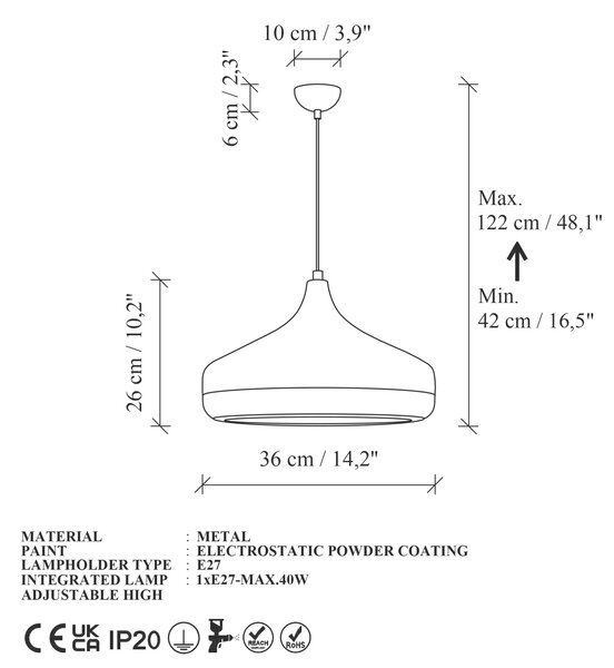 Opviq Csillár Piros Yıldo - L - 253 - F