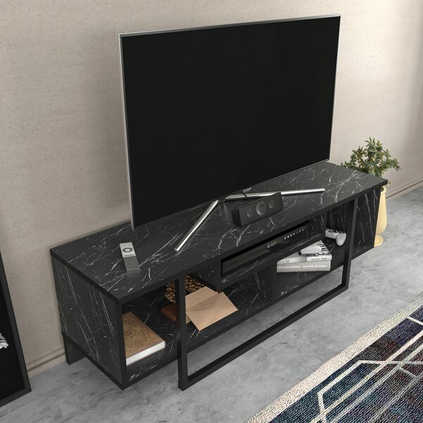Hanah Home TV állvány Fekete Asal 120 - Fekete