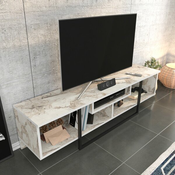 Hanah Home TV Stand Black White Asal 150 - Black, Ephesus