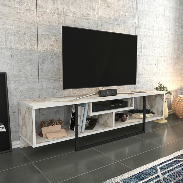 Hanah Home TV Stand Black White Asal 150 - Black, Ephesus