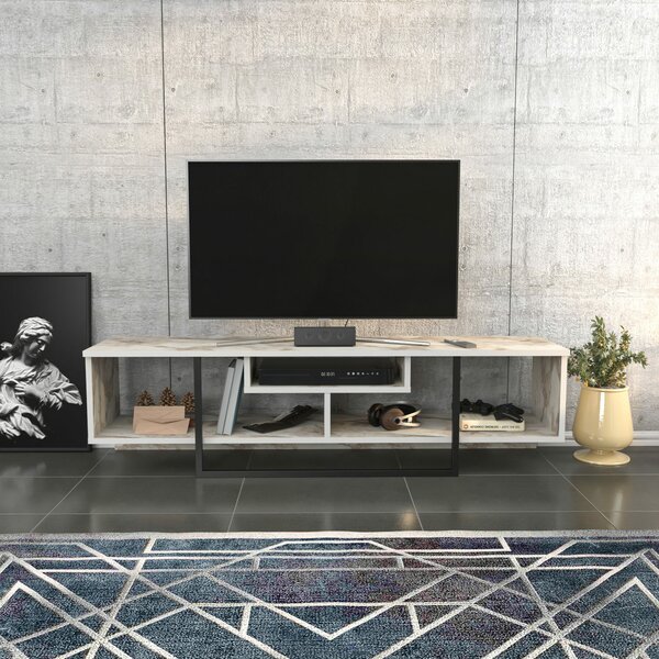 Hanah Home TV Stand Black White Asal 150 - Black, Ephesus