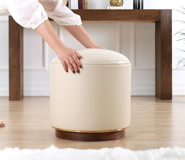 Atelier Del Sofa Milotte krém puff - Krém