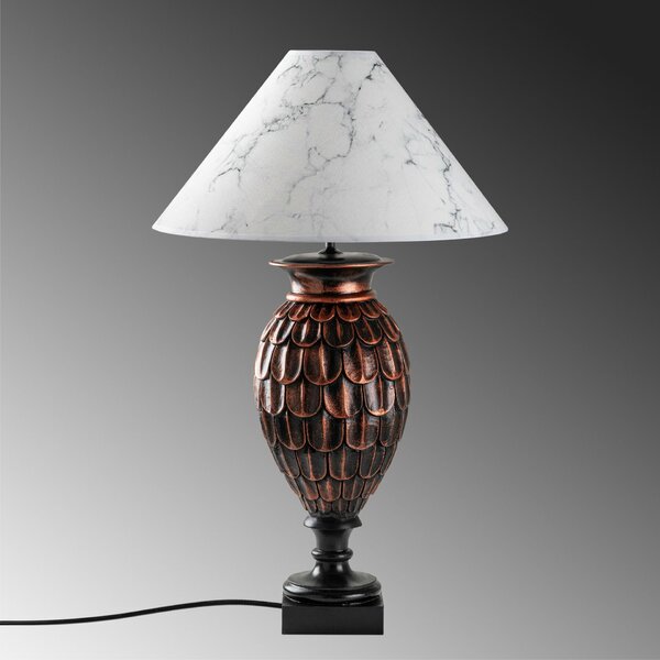 Opviq Asztali Lámpa Barna Fehér ELEGANZE-5302