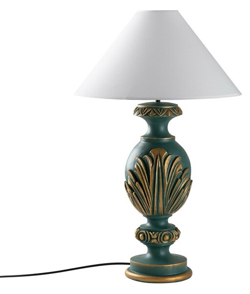 Opviq Asztali lámpa Zöld Fehér ELEGANZE-5315