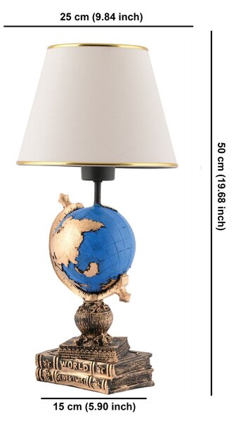 Opviq 'World' Asztali lámpa - fehér, kék