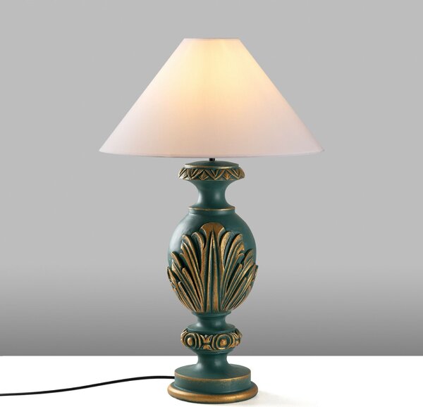 Opviq Asztali lámpa Zöld Fehér ELEGANZE-5315