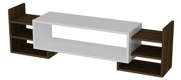 Hanah Home TV Unit White Walnut Sema - White, Walnut