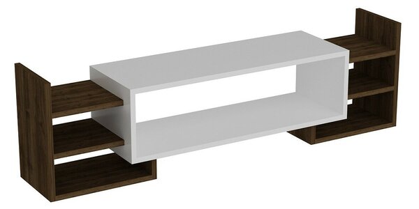 Hanah Home TV Unit White Walnut Sema - White, Walnut