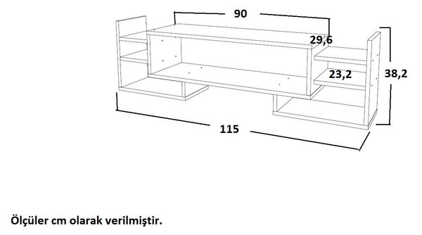 Hanah Home TV-állvány Fehér Sema - Fehér