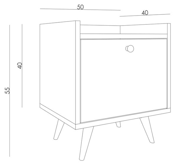 Hanah Home Nightstand Travertine Dopo - Travertine