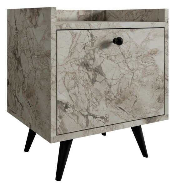 Hanah Home Nightstand Ephesus Marble Dopo - Ephesus Marble