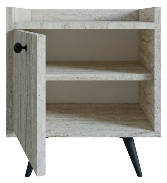 Hanah Home Nightstand Travertine Dopo - Travertine
