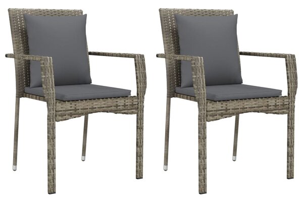 9 részes szürke polyrattan kerti étkezőgarnitúra párnával
