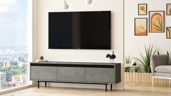 Hanah Home TV-állvány Ezüst Fekete LV1-RL