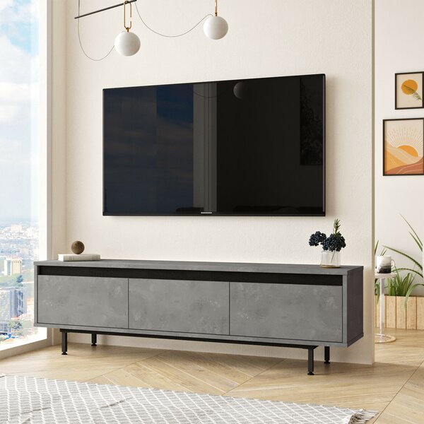 Hanah Home TV-állvány Ezüst Fekete LV1-RL