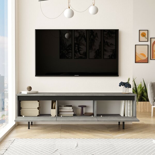 Hanah Home TV-állvány Ezüst Fekete LV1-RL