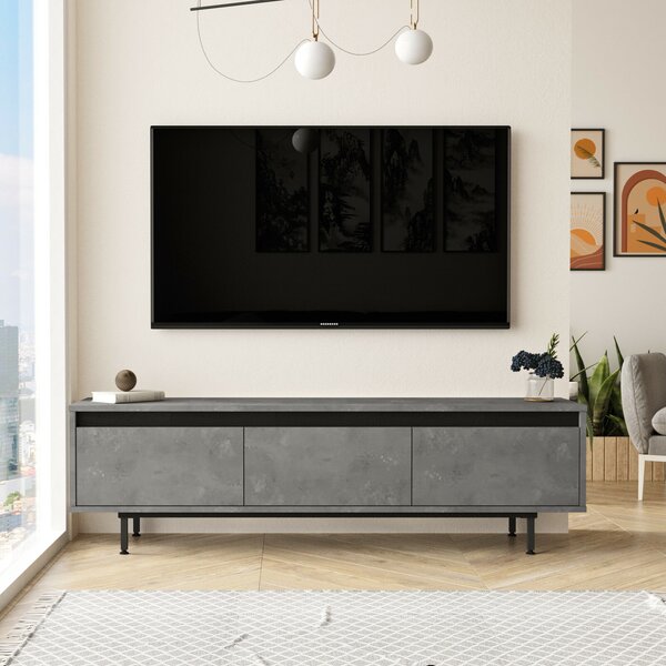Hanah Home TV-állvány Ezüst Fekete LV1-RL
