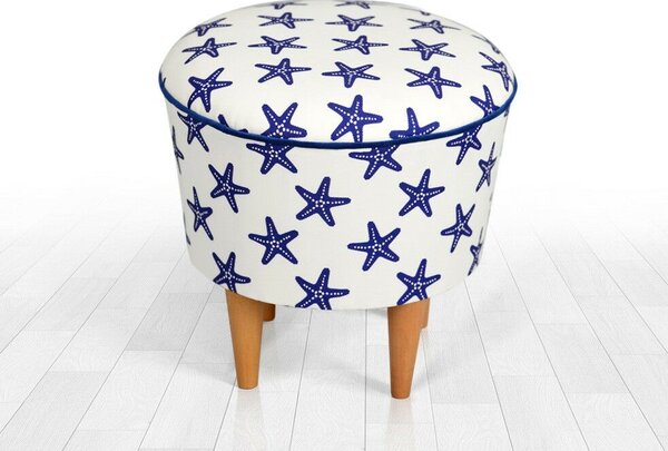 Atelier Del Sofa Cunda v3 puff - Kék, Fehér