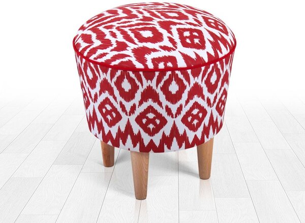 Atelier Del Sofa Puff Piros Fehér - Piros, Fehér