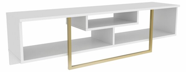 Hanah Home TV állvány fehér arany Asal 150 - fehér, arany