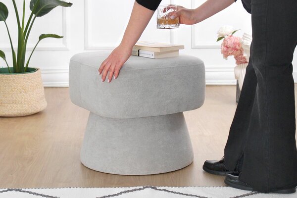 Atelier Del Sofa Puff Grey Mullin - szürke