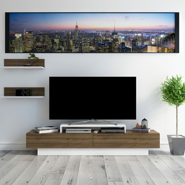 Hanah Home TV állvány Fehér Dió Lusi - Fehér, Dió