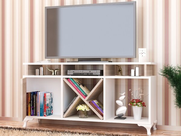 Hanah Home TV Stand White Cordoba Ay - White, Cordoba