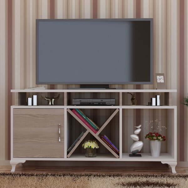 Hanah Home TV Stand White Cordoba Ay - White, Cordoba