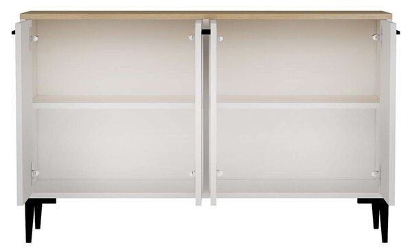 Hanah Home Konzolasztal Sapphire Oak White Frezya - Zafír Tölgy, Fehér