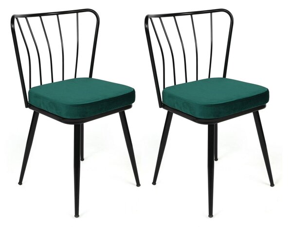 Hanah Home Szék szett (2 darab) Zöld Fekete Yıldız-951 V2