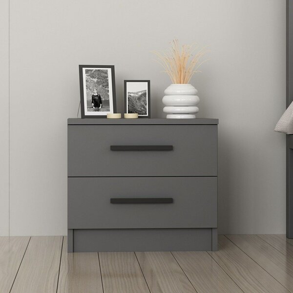Hanah Home Nightstand Anthracite Kale - 4921