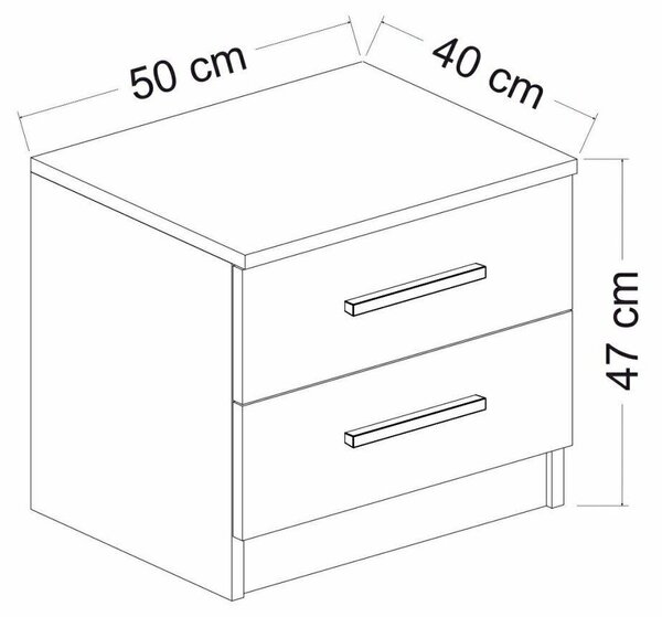 Hanah Home Nightstand Anthracite Kale - 4921