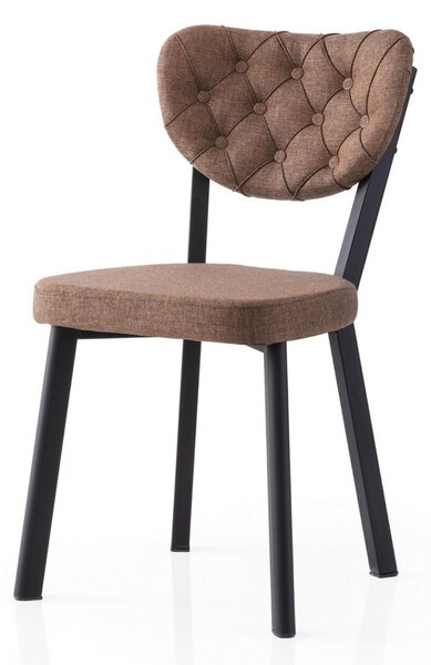 Hanah Home Étkezőszék szett (2 darab) Fekete Barna Enzo - 815 V2